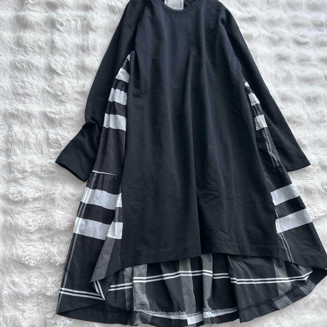 ビアズリー★ タフタビッグチェックワンピース　ブラック　チェック