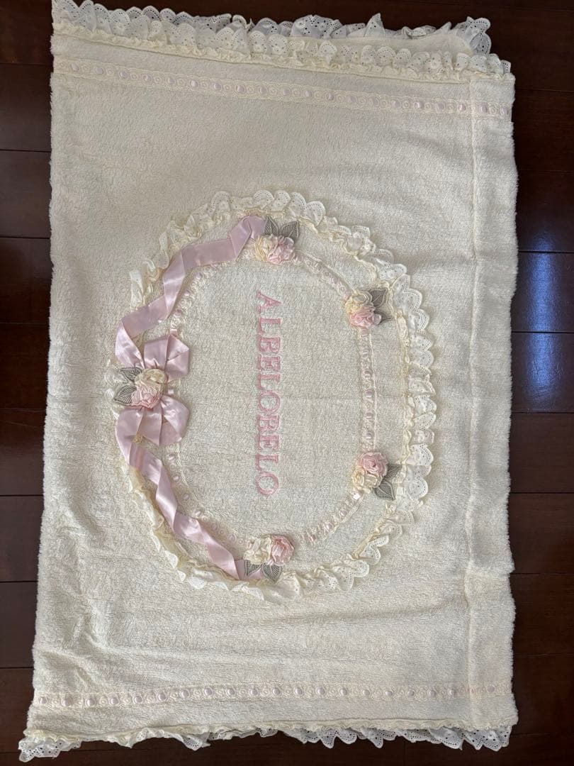 さえら　ミニケット　アルベロベロ　レース　パイル　膝掛け