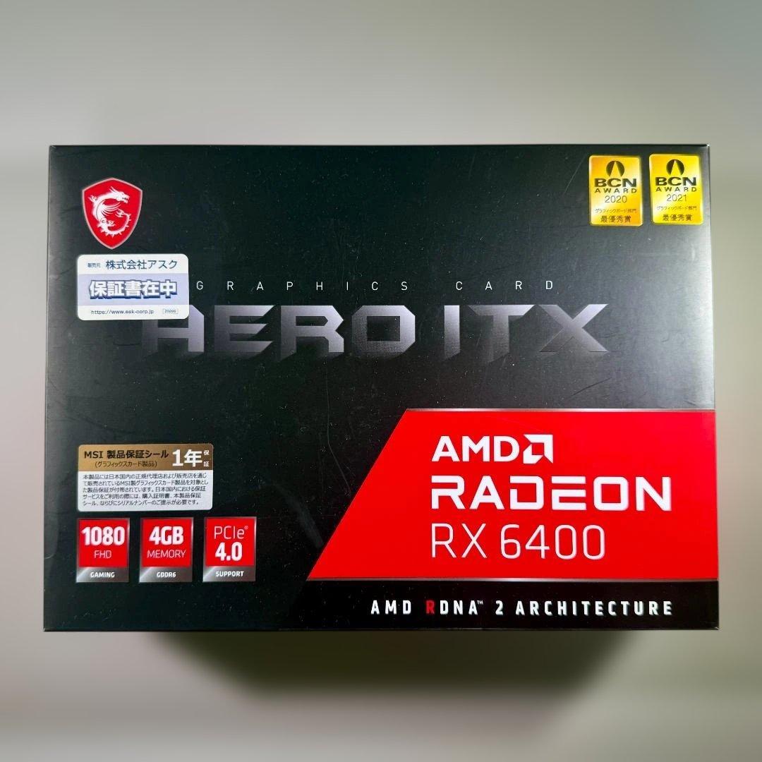 人気！MSI Radeon RX6400 AERO ITX 4G S1