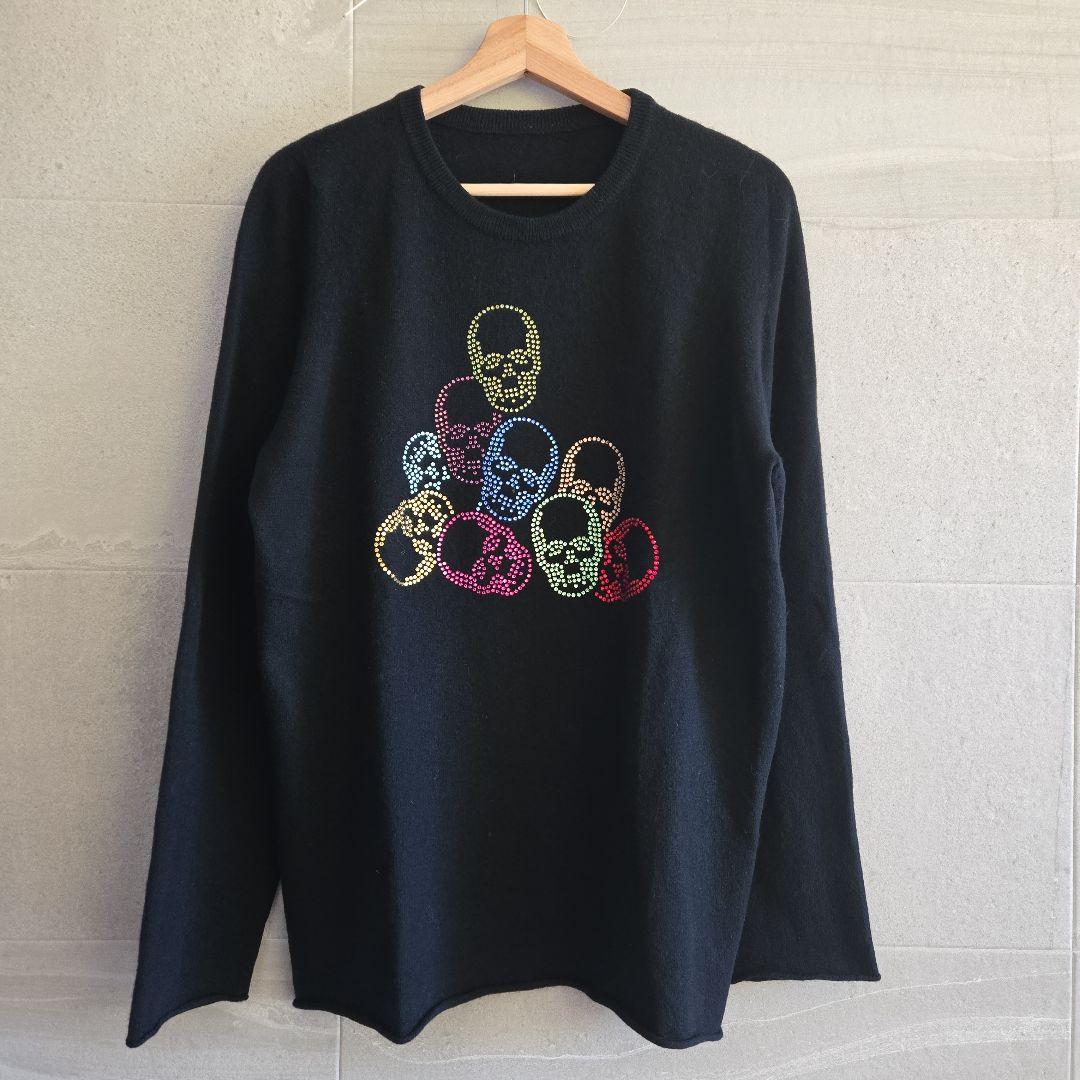 ルシアンペラフィネ マウンテンスカル マルチスワロ カシミヤ ニット L 希少