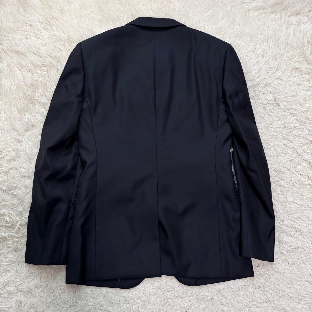 美品　ユナイテッドアローズ　スーツ　セットアップ　スリーピース　ネイビー　光沢