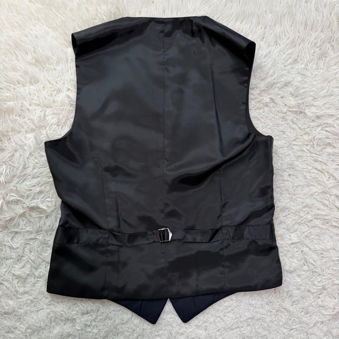 美品　ユナイテッドアローズ　スーツ　セットアップ　スリーピース　ネイビー　光沢