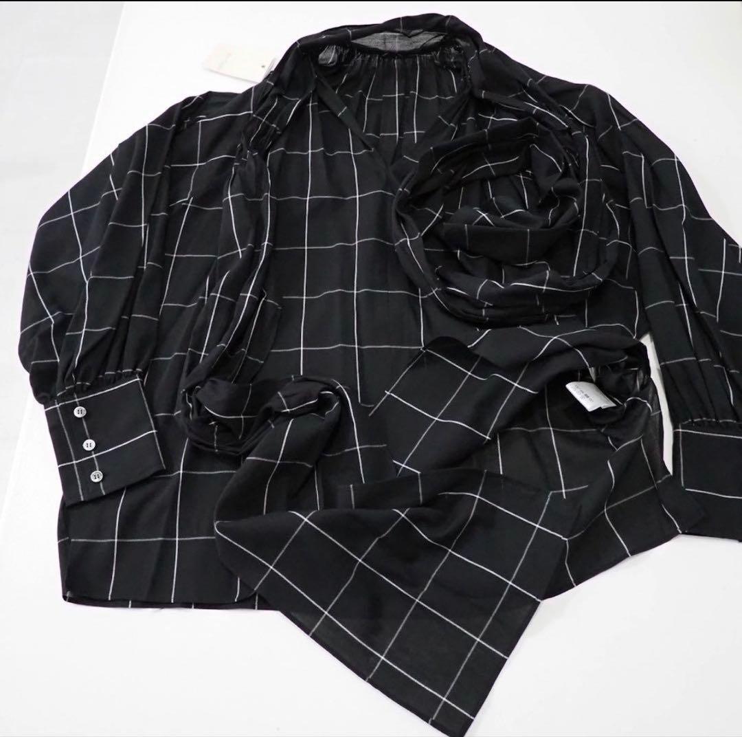 ウィムガゼット 24ss 春夏 シアー ボウタイブラウス　リボン