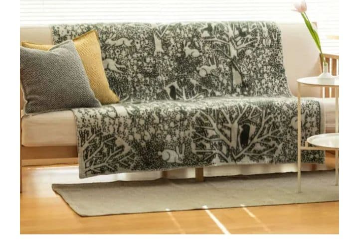 【美品】ミナペルホネン クリッパン 10周年　ウールブランケット