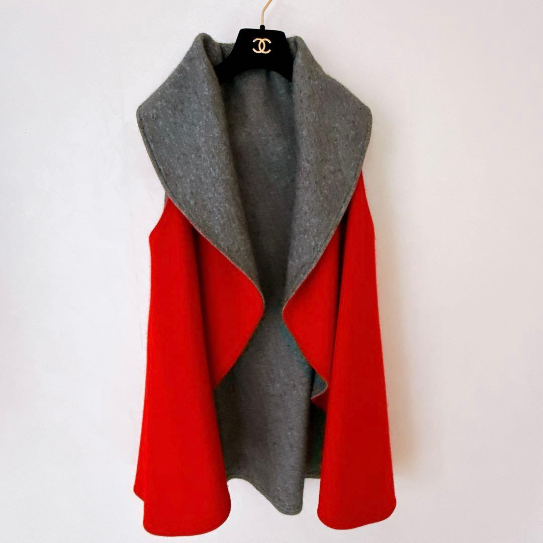 美品✨　MAX&Co カシミヤ55% リバーシブル ニット　ベスト　ジレ