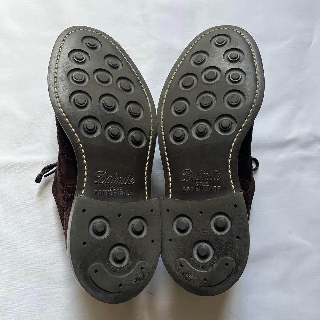 Tricker'sスウェード茶ブローグ7