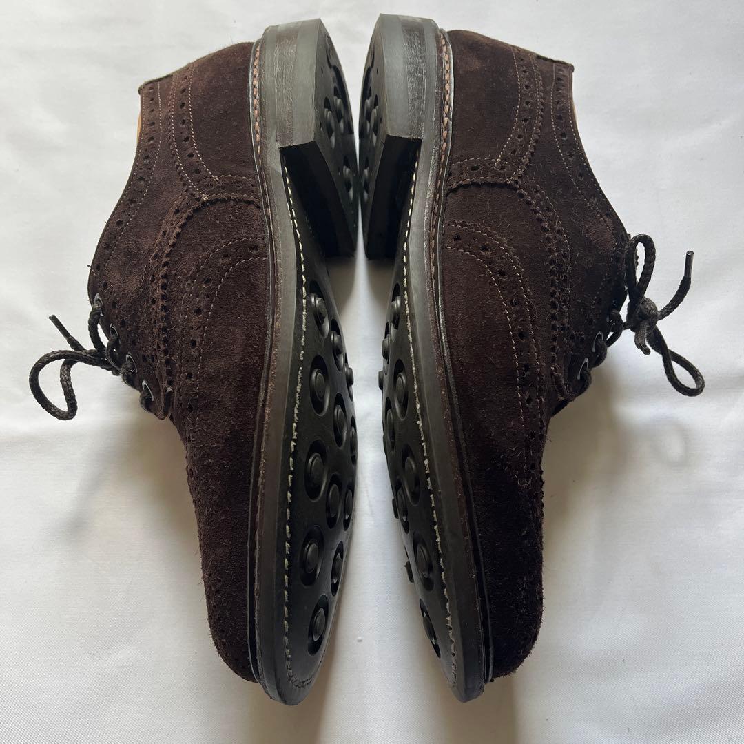 Tricker'sスウェード茶ブローグ7