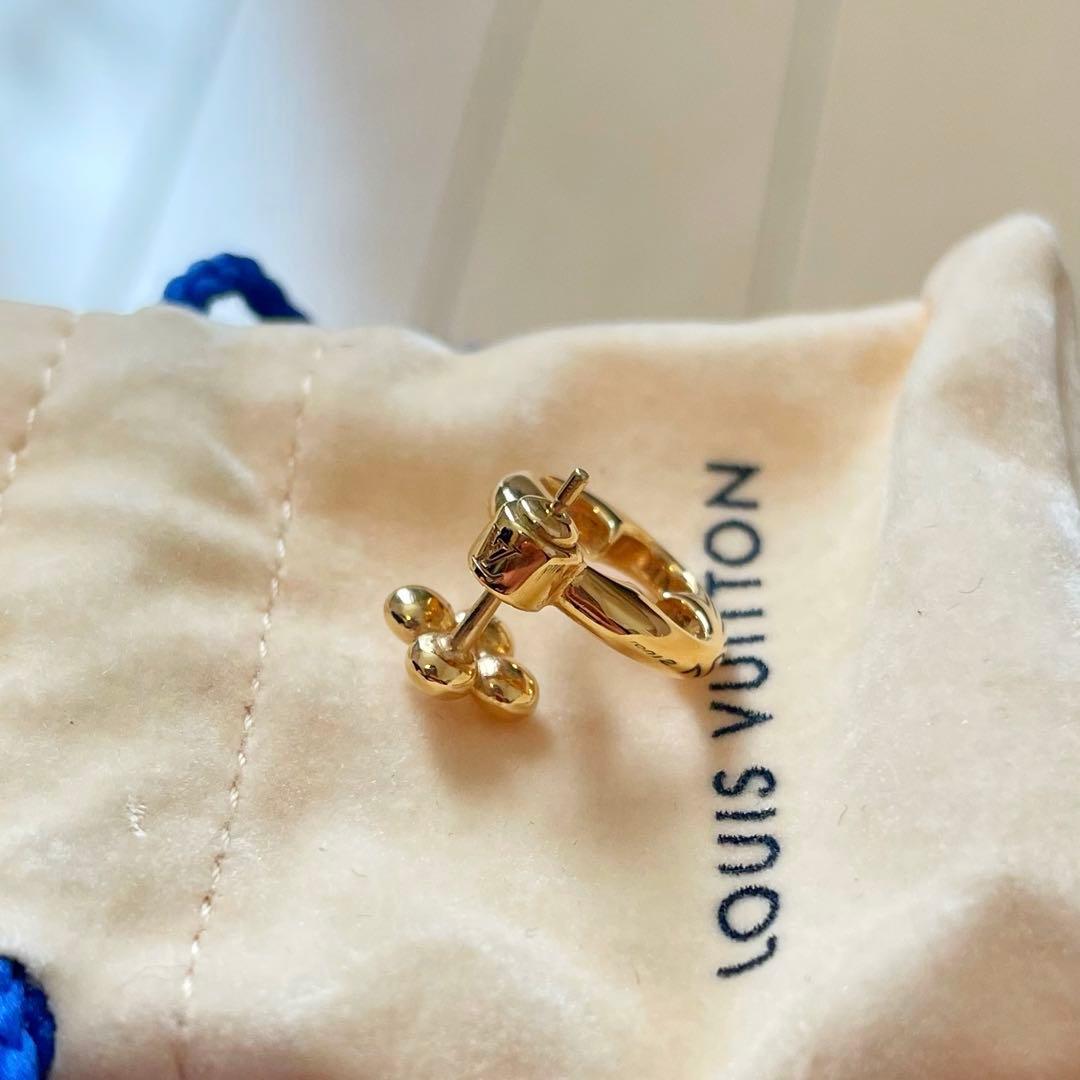 【LOUIS VUITTON】ピアス・LV フラワーグラム【片耳】アシンメトリー