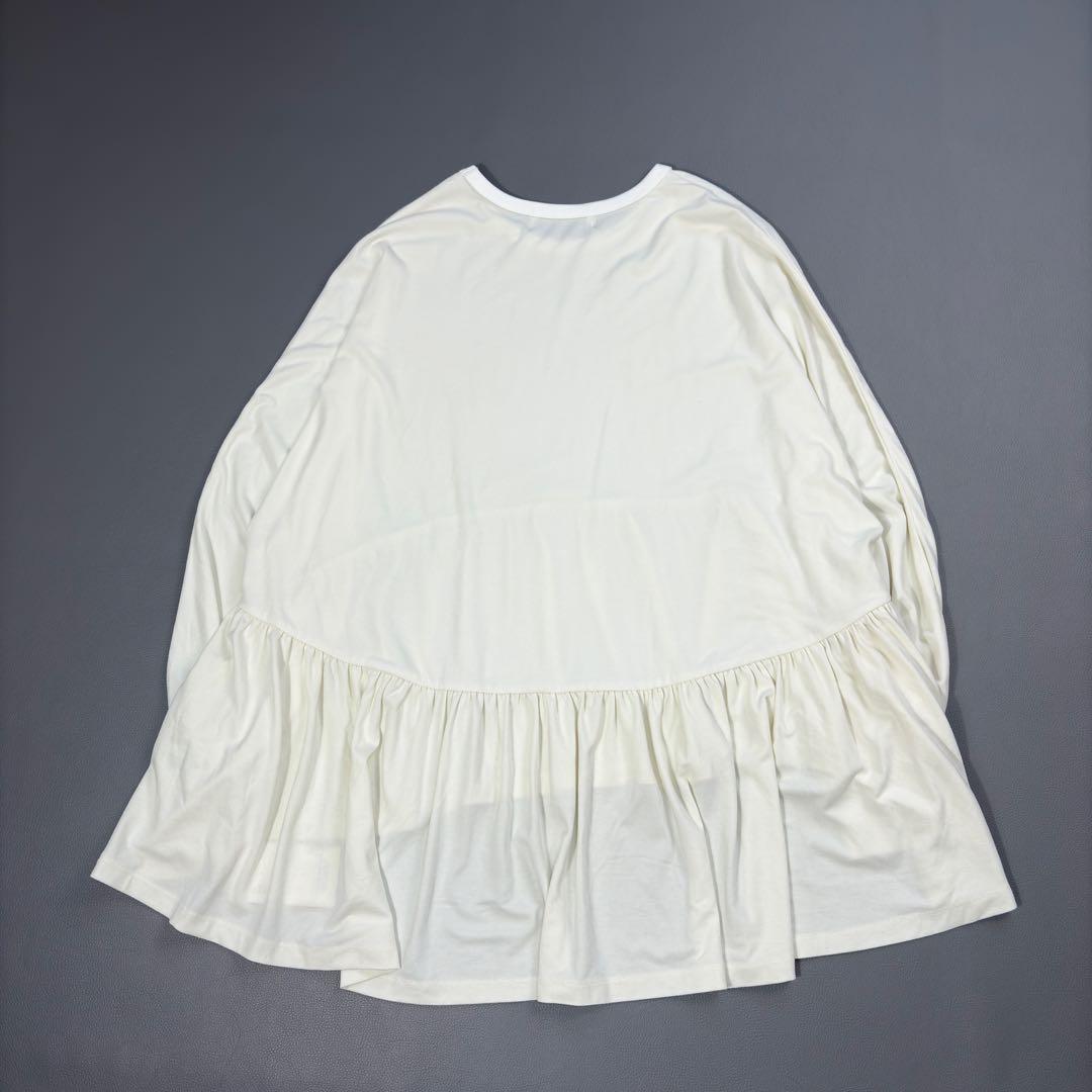 【25AW 】CYAN tokyo ラウンドギャザーウォームドルマンTOPS 白