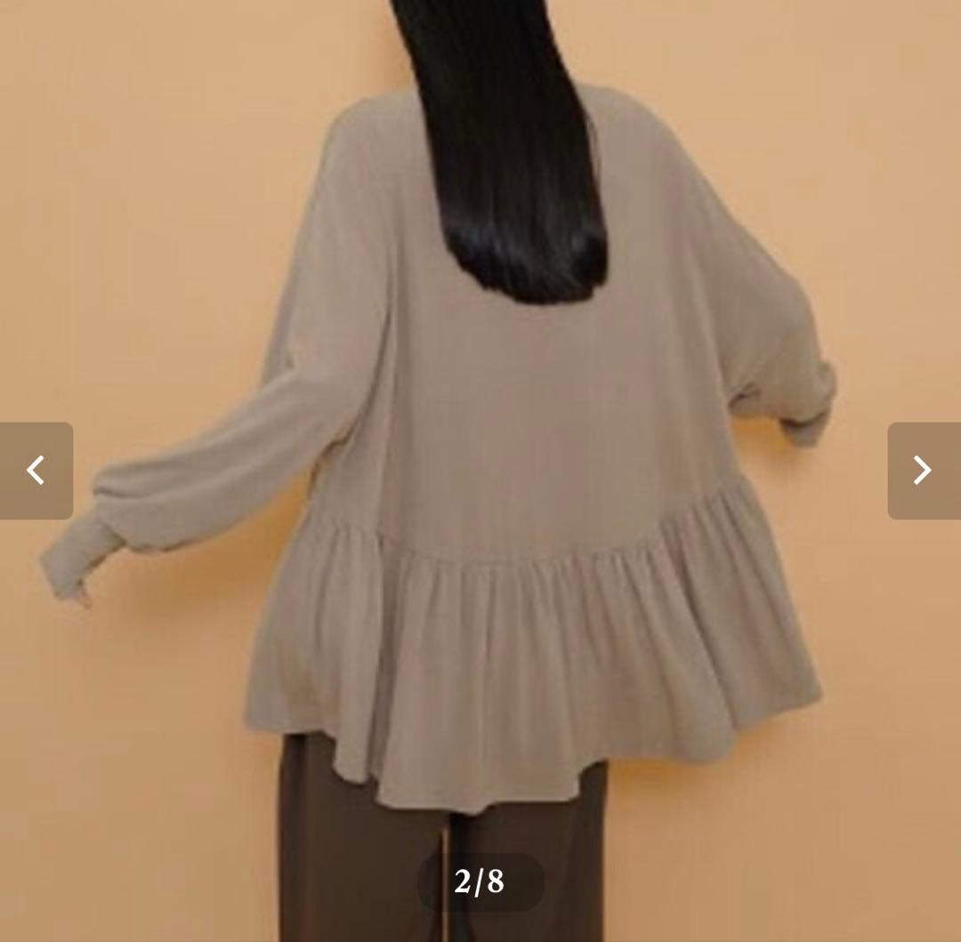 【25AW 】CYAN tokyo ラウンドギャザーウォームドルマンTOPS 白