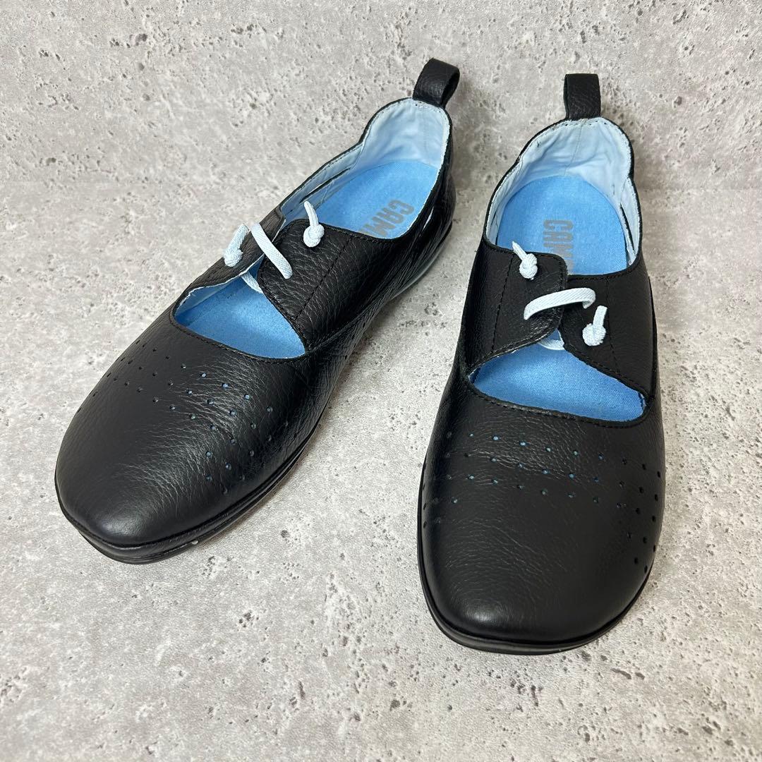 【美品】CAMPERカンペール ライトニナ レザー フラットシューズ