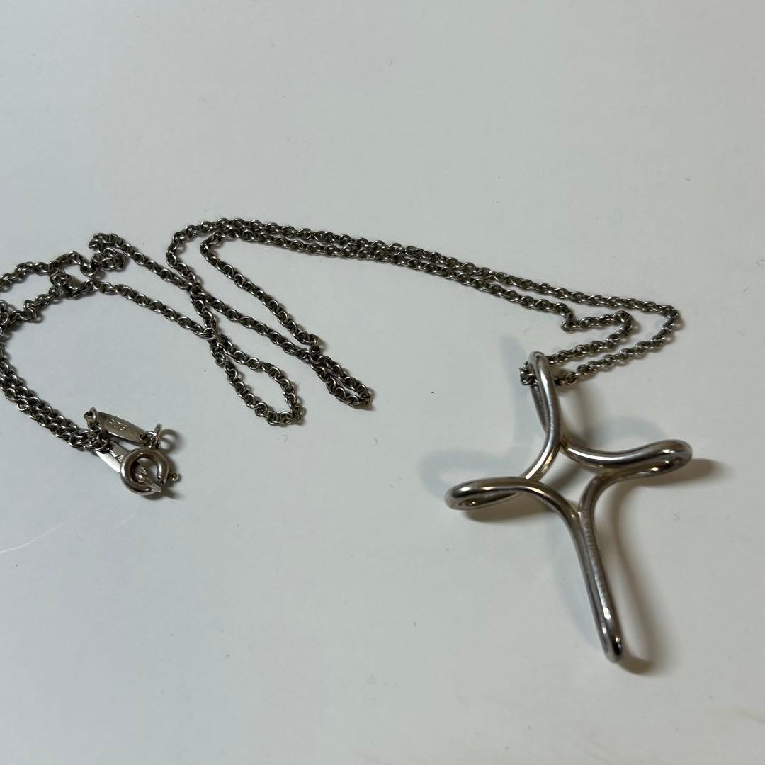 美品 ティファニー テンダネス クロス ネックレス シルバー925 パロマピカソ