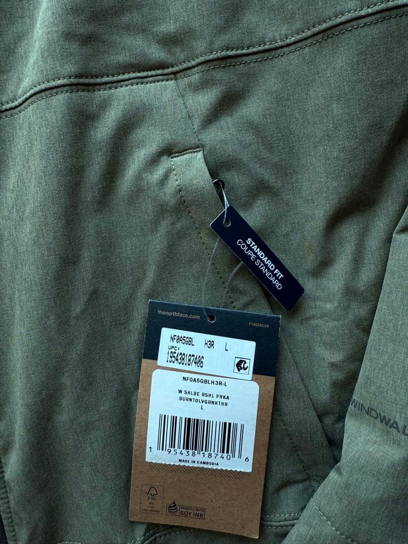 【THE NORTH FACE】日本未発売オリーブグリーンモッズコートL新品