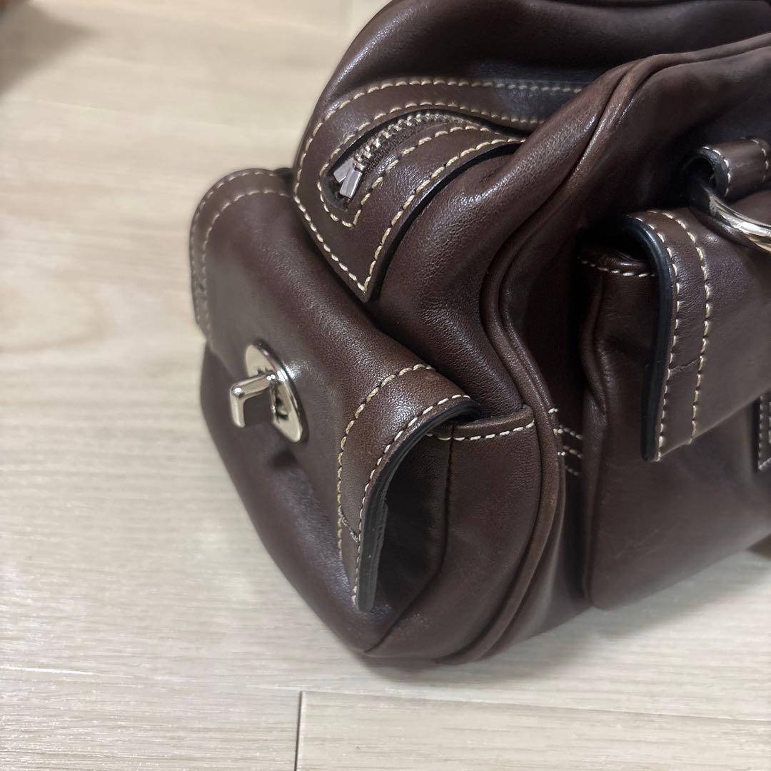 COACH ブラウンレザー ハンドバッグ