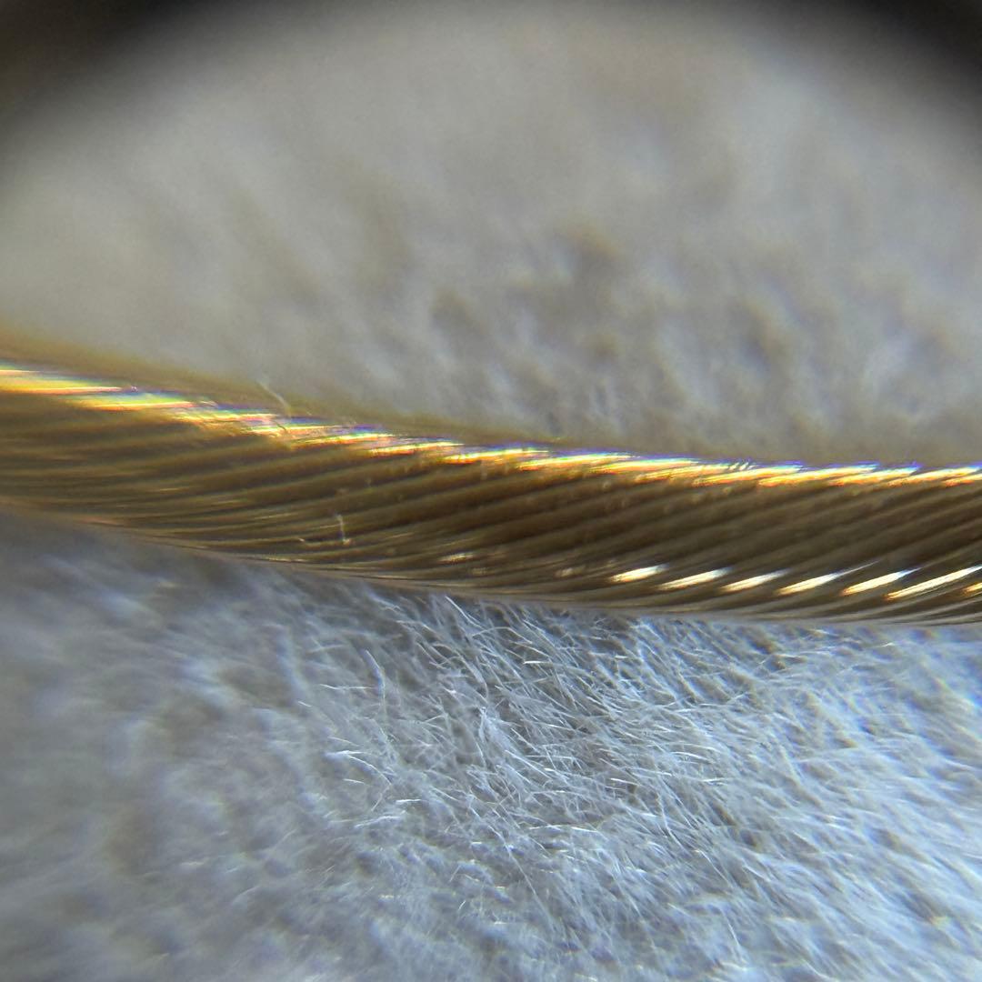 K18デザインバングル　ブレスレット　イエローゴールド　18金