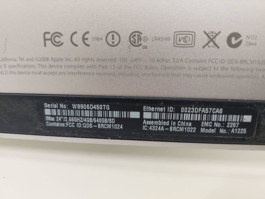 iMacです。詳細不明。