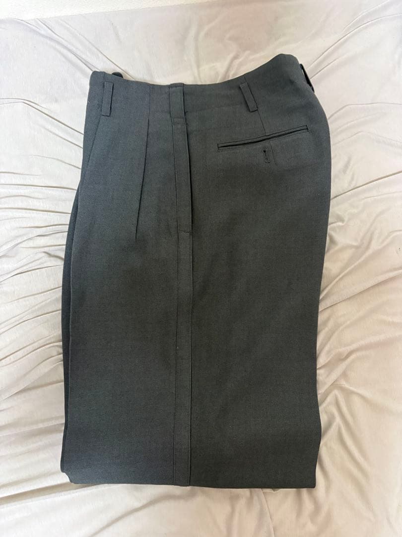 90s Y’s for men ウールワイドスラックス グレー