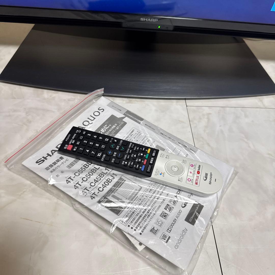 送料込 SHARP AQUOS 45V型 4K液晶テレビ Android TV