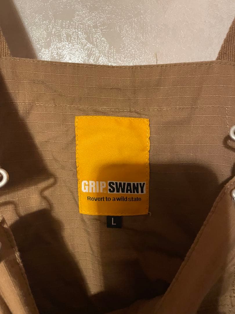 GRIP SWANY ブラウンオーバーオール Lサイズ