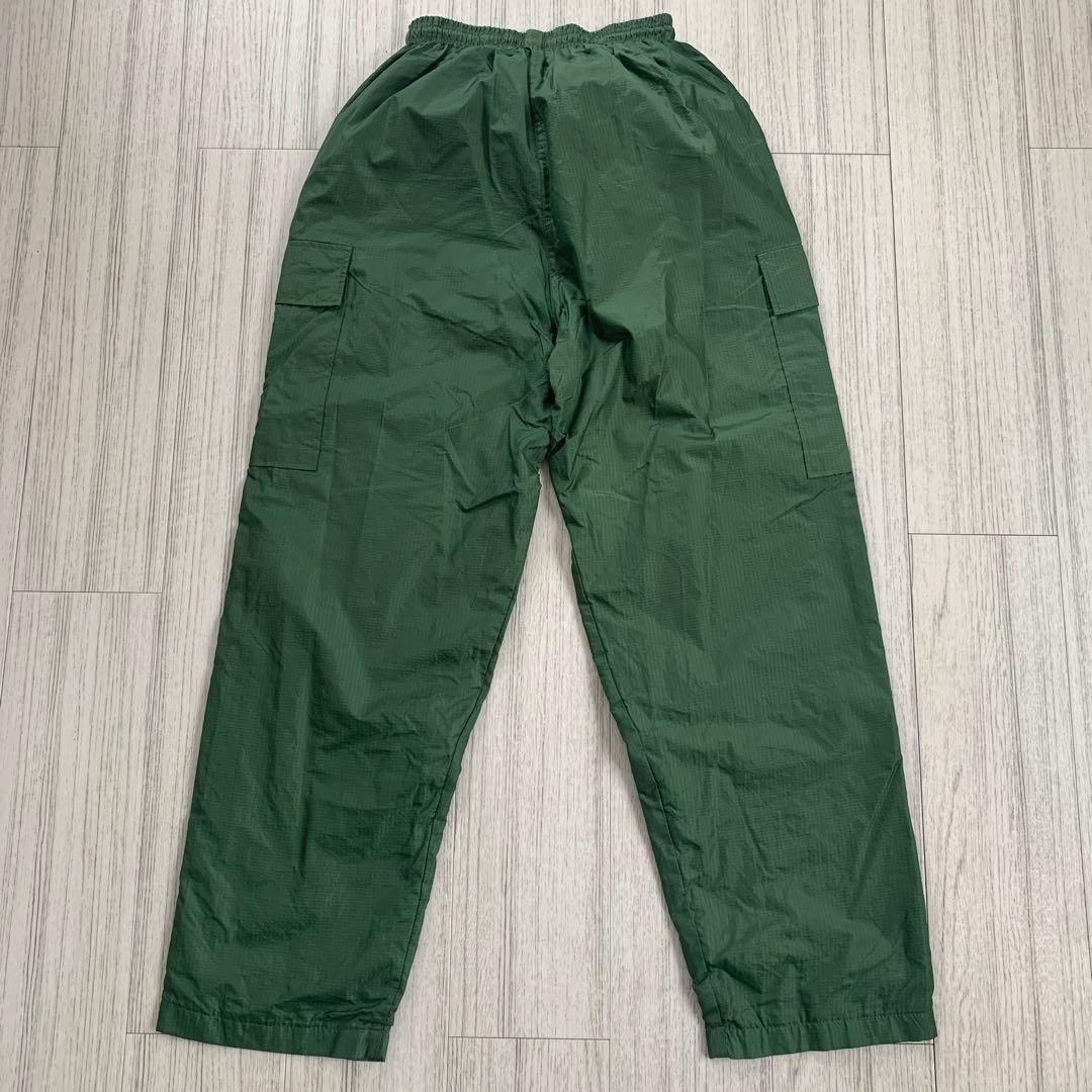 90s ステューシー　ナイロンパンツ　グリーン　紺タグ