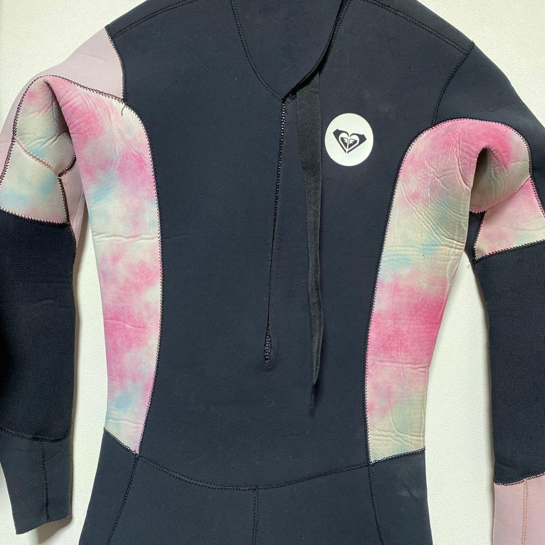 ロキシー　ウェットスーツ　ジャーフル　黒×マーブルピンク　3ミリ　Mサイズ