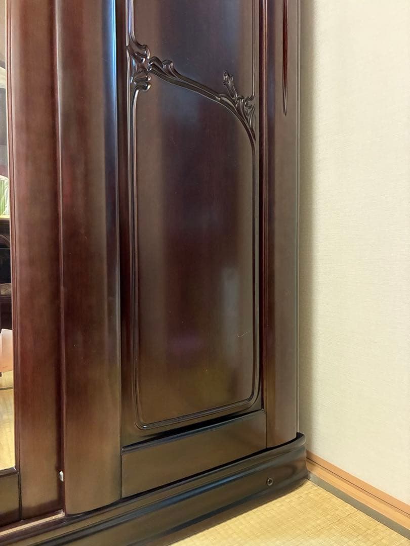 婚礼家具　洋ダンス　ワードローブ　洋服ダンス　府中家具　昭和レトロ　天然木家具