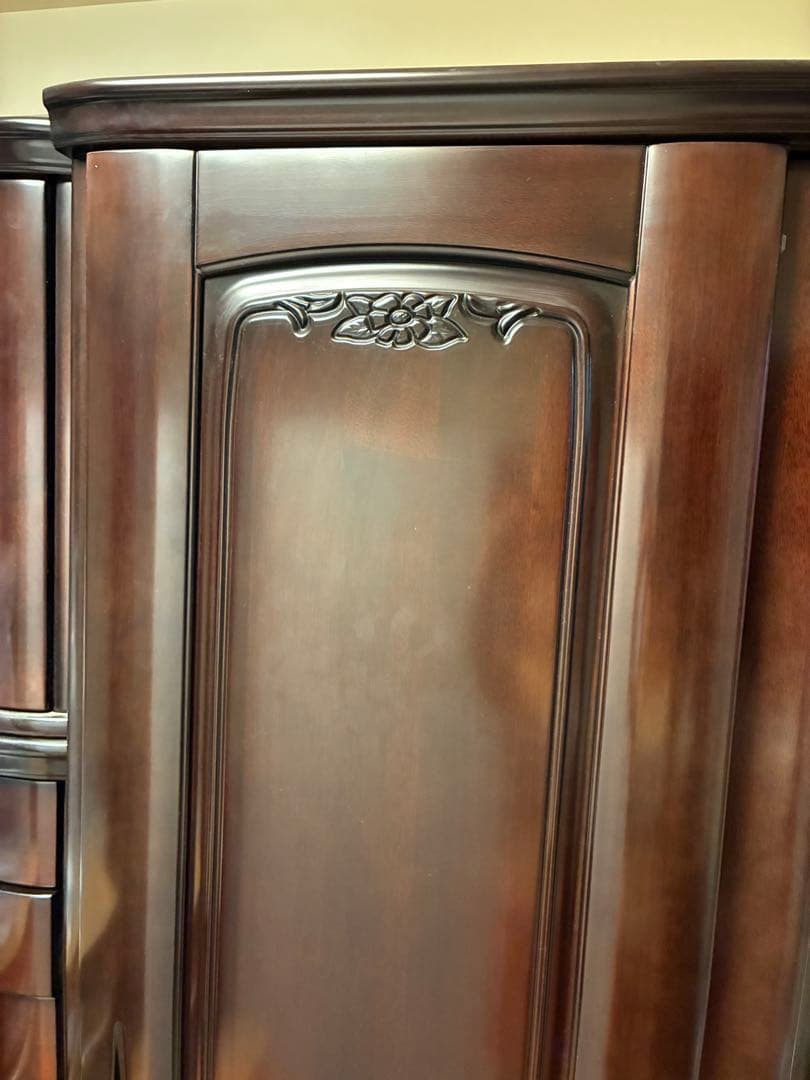 婚礼家具　洋ダンス　ワードローブ　洋服ダンス　府中家具　昭和レトロ　天然木家具