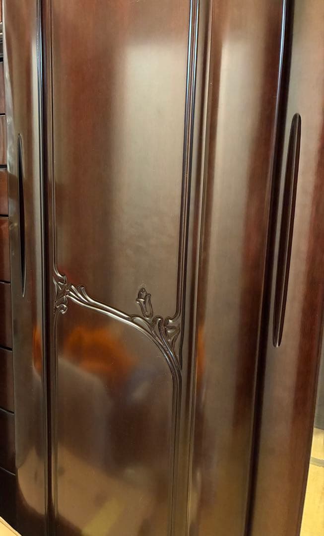 婚礼家具　洋ダンス　ワードローブ　洋服ダンス　府中家具　昭和レトロ　天然木家具