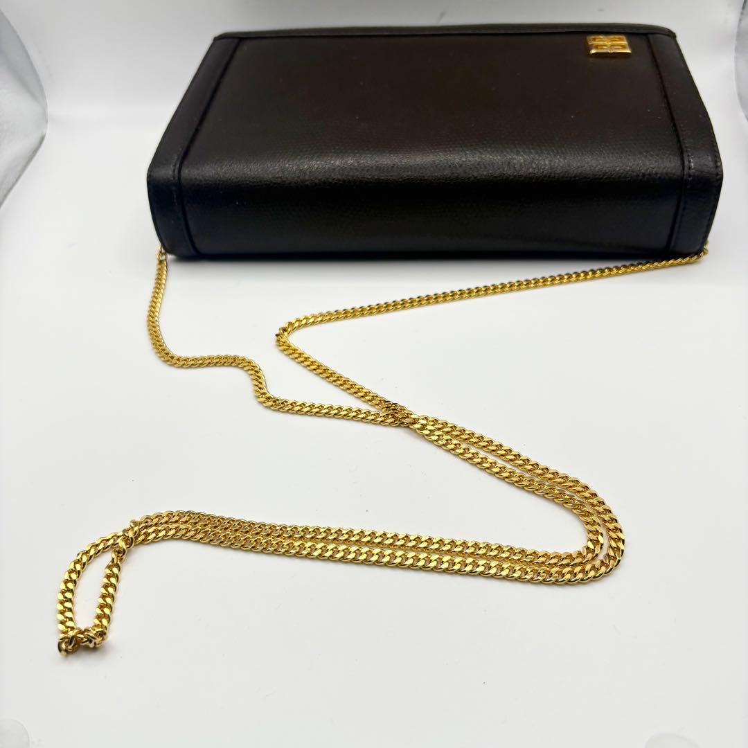 ①GIVENCY 4Gロゴ チェーン ショルダーバッグ