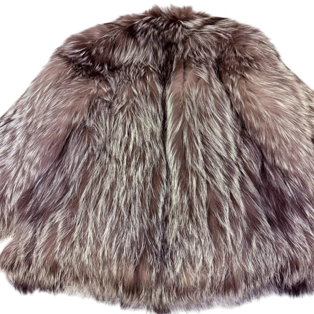 【極美品】サガフォックス シルバー 毛皮コート レディース フォクスファー
