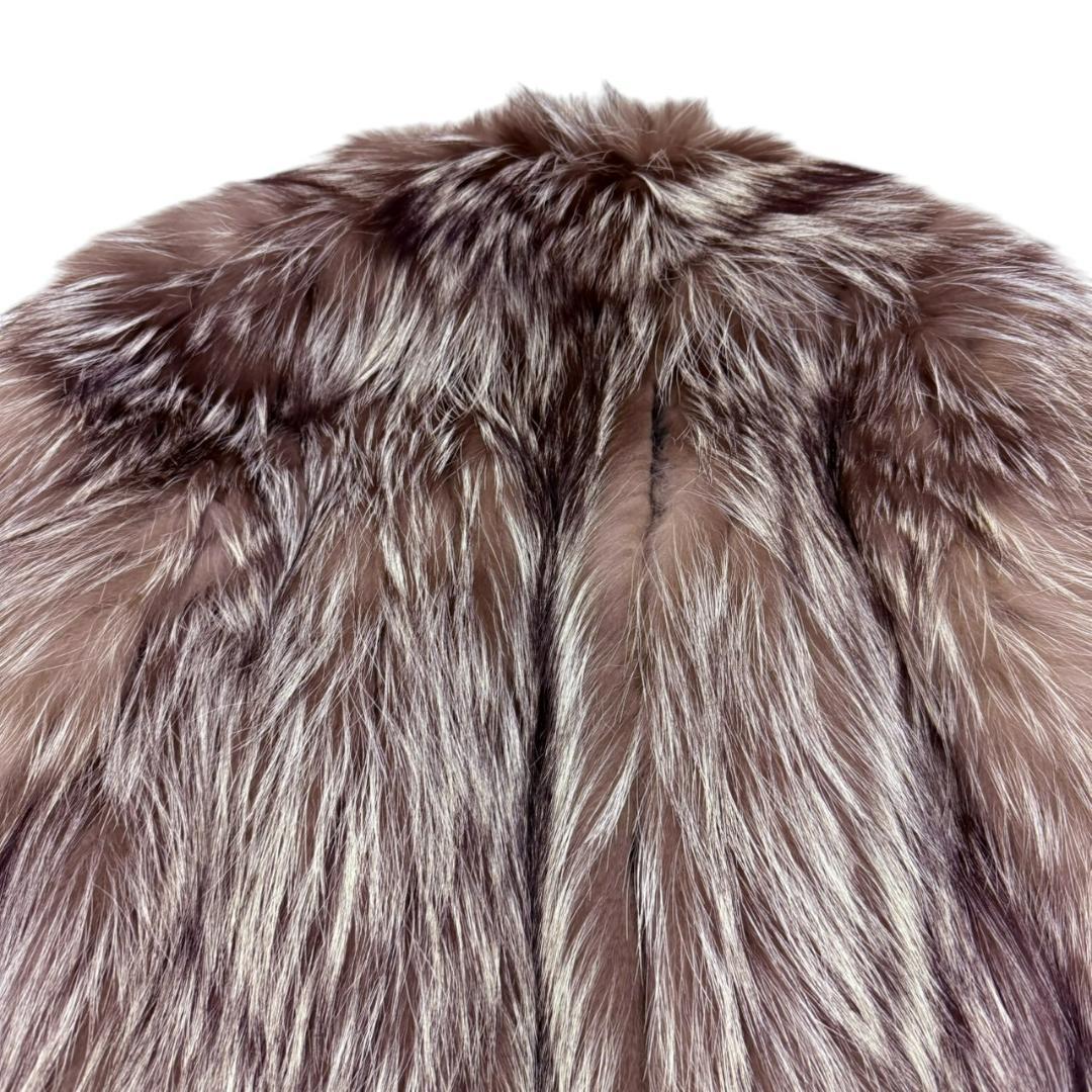 【極美品】サガフォックス シルバー 毛皮コート レディース フォクスファー