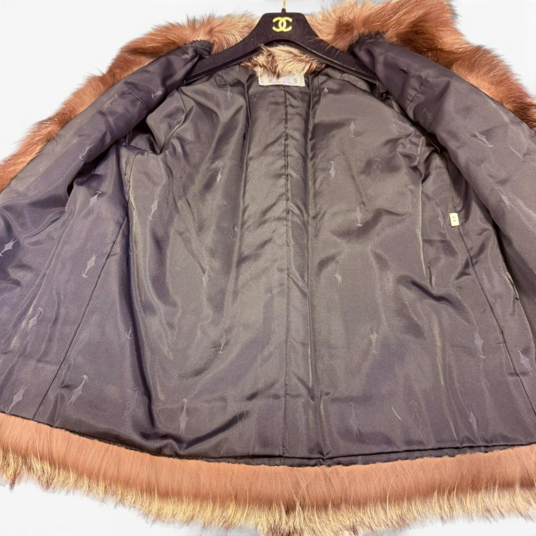 【極美品】サガフォックス シルバー 毛皮コート レディース フォクスファー