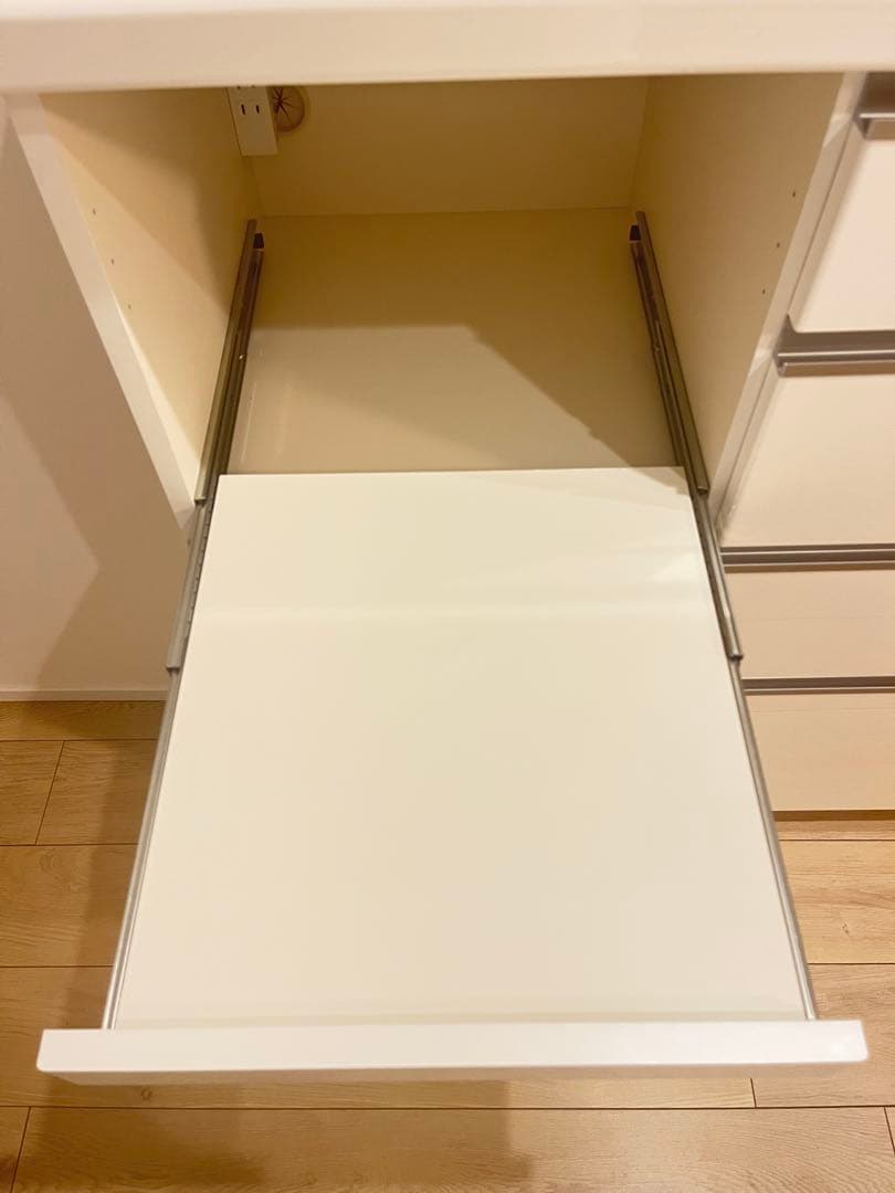 【超美品】パモウナ　カウンターEC 白　幅140cm 奥行45cm 高さ94cm