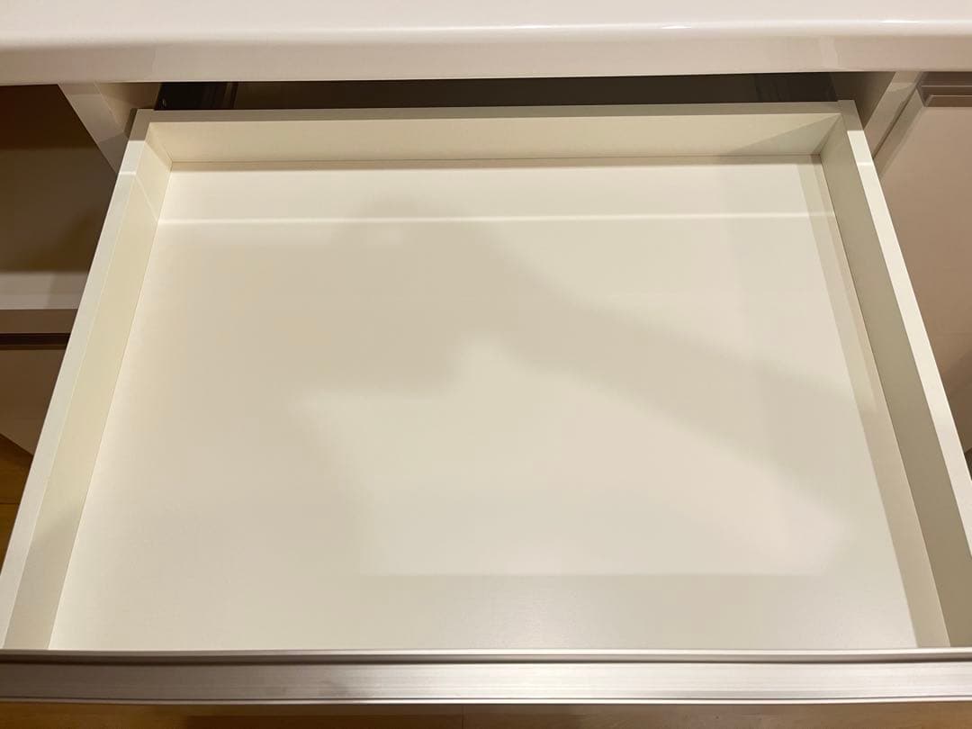 【超美品】パモウナ　カウンターEC 白　幅140cm 奥行45cm 高さ94cm