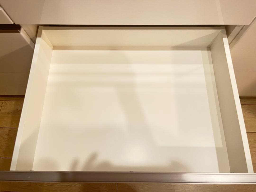 【超美品】パモウナ　カウンターEC 白　幅140cm 奥行45cm 高さ94cm