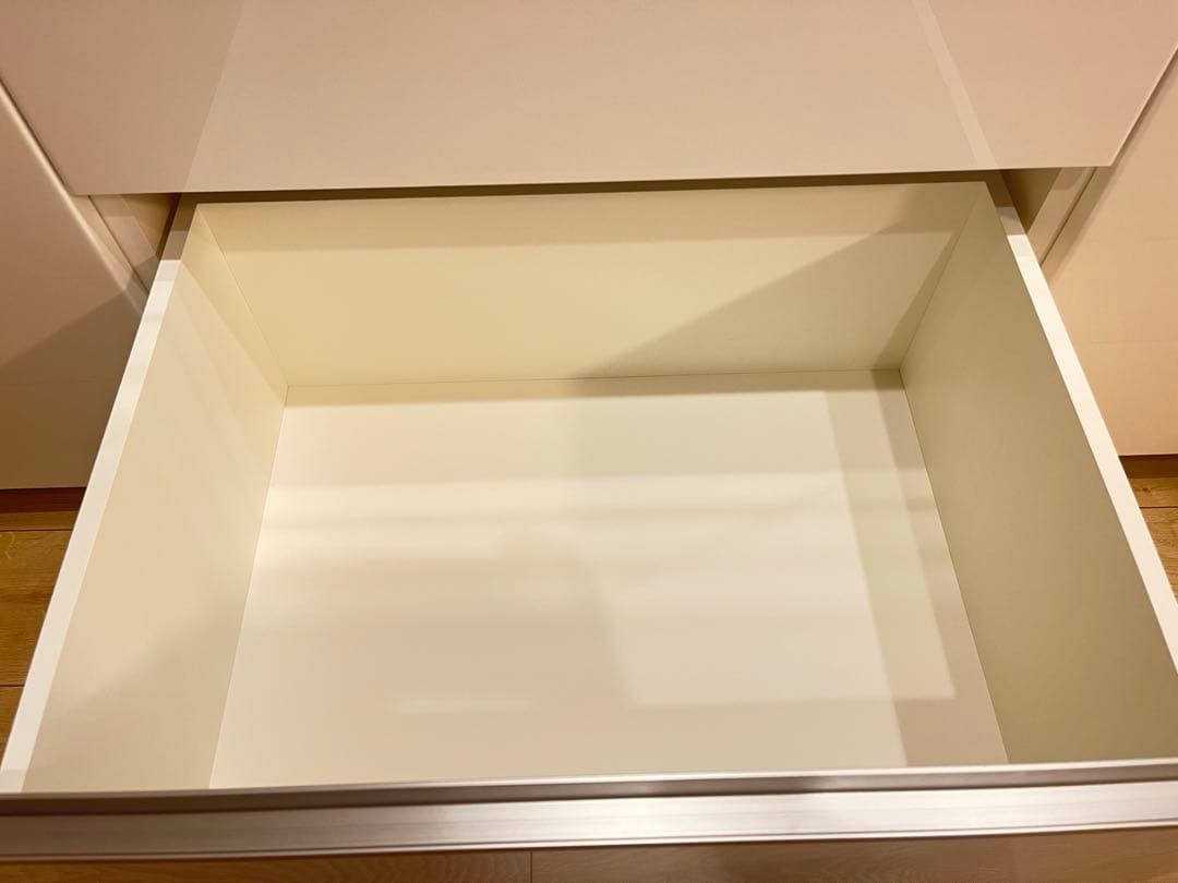 【超美品】パモウナ　カウンターEC 白　幅140cm 奥行45cm 高さ94cm