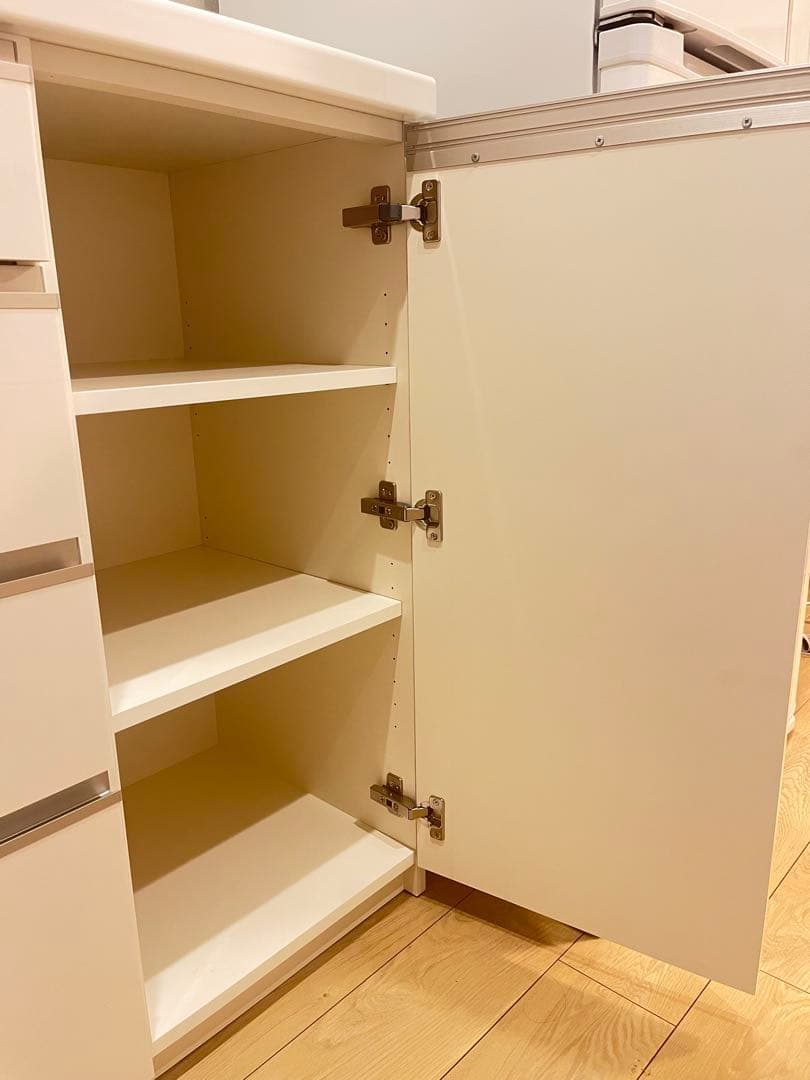 【超美品】パモウナ　カウンターEC 白　幅140cm 奥行45cm 高さ94cm