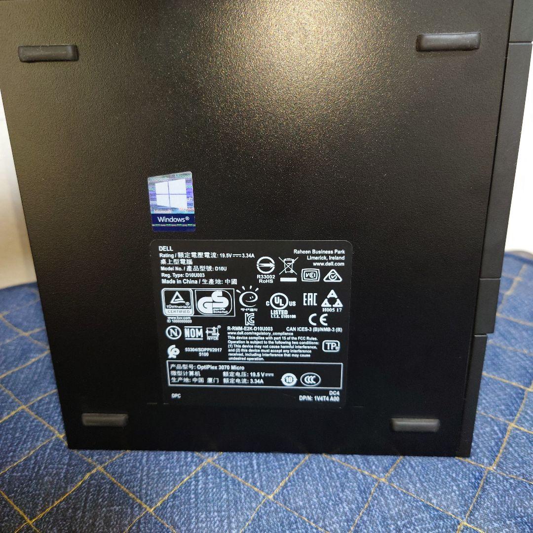 Windowsデスクトップ DELL OptiPlex3070Micro i5-9400T Win11Pro