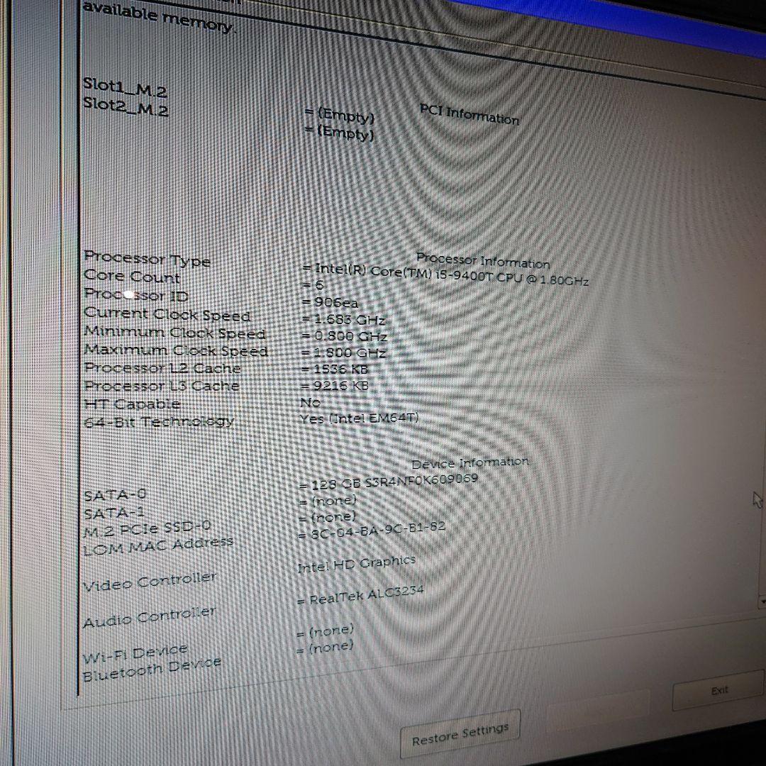 Windowsデスクトップ DELL OptiPlex3070Micro i5-9400T Win11Pro