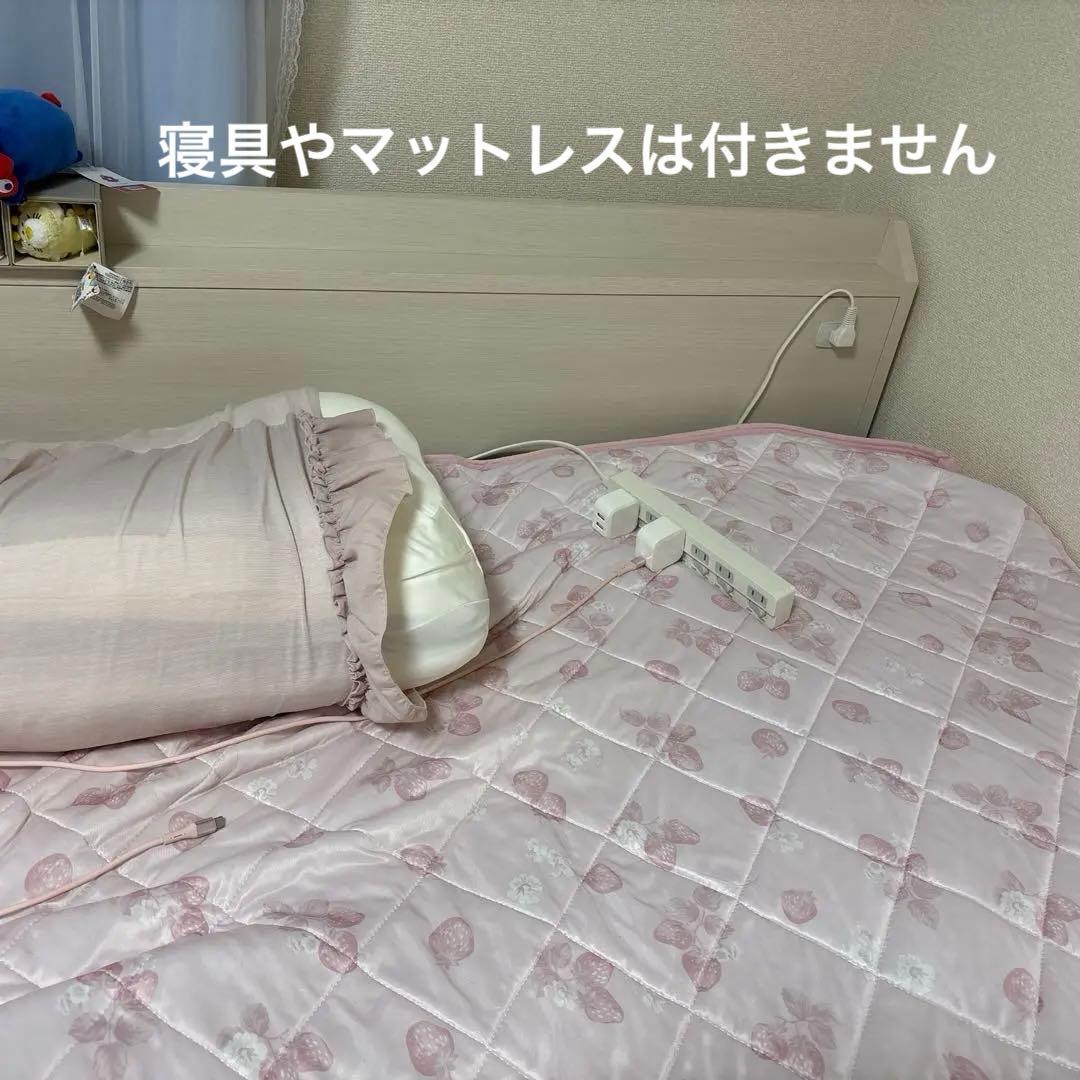 【たかさん専用】ニトリ ダブルベッドフレーム ホワイト 引き出し付き