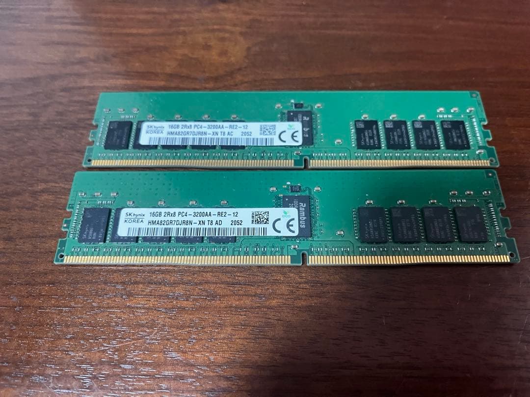 SKhynix DDR4 16GB2枚　サーバー用