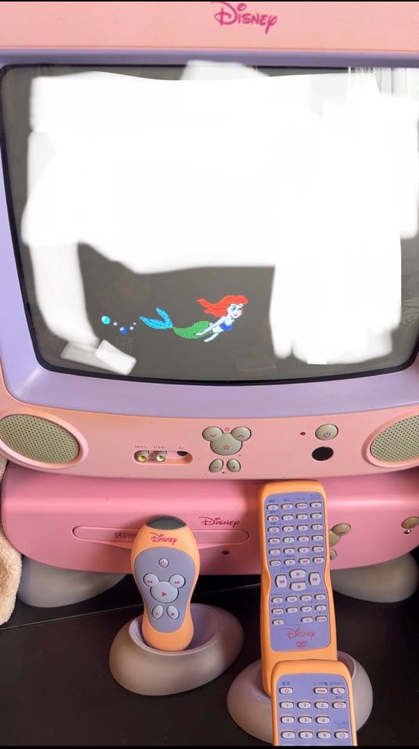 Disney ミッキー型 ブラウン管テレビ ディズニープリンセス＆DVD