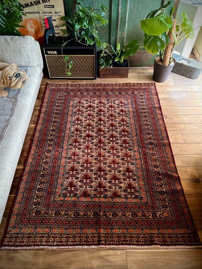 トライバルラグ　ヴィンテージラグ　アフガンラグ　バルーチ族　プリミティブアート