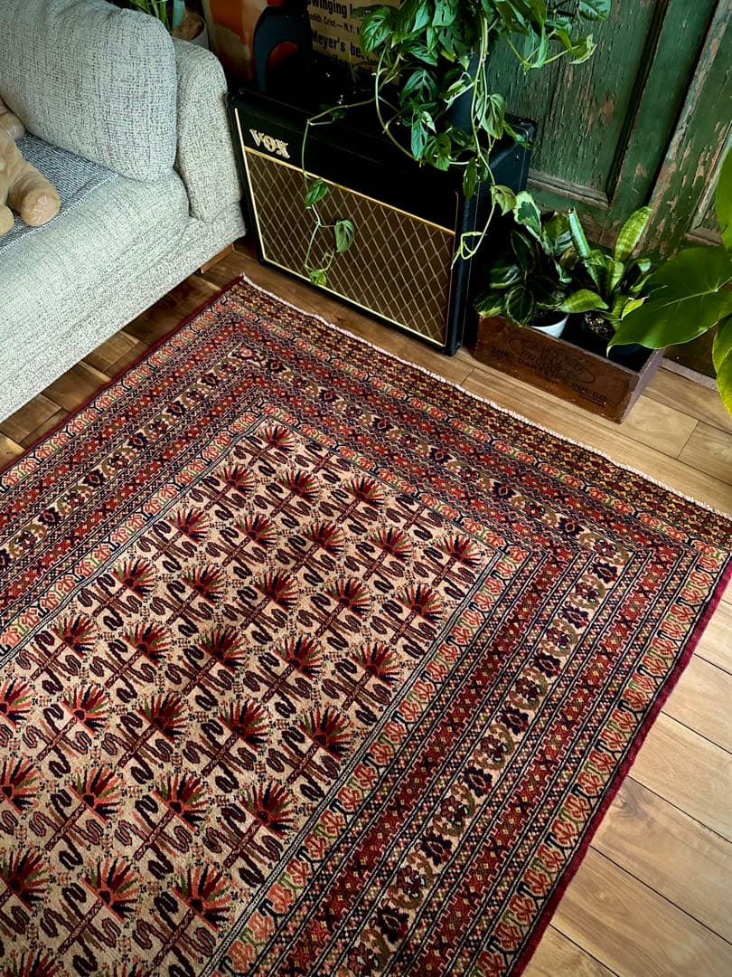 トライバルラグ　ヴィンテージラグ　アフガンラグ　バルーチ族　プリミティブアート