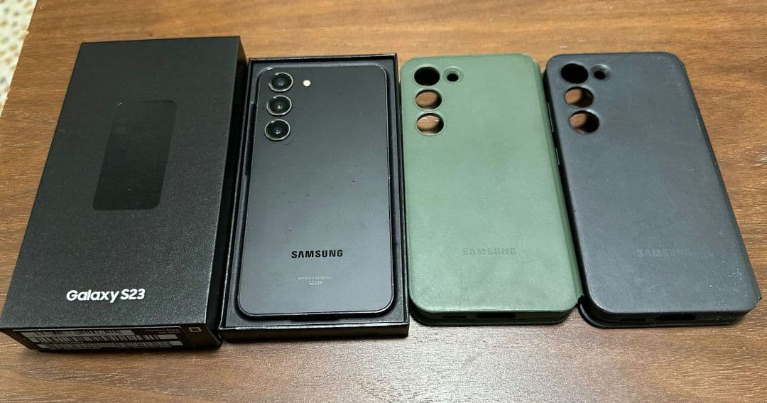 Samsung Galaxy S23 本体 ブラック ケース付き