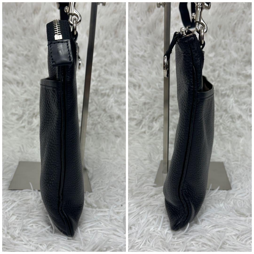 美品【SOMÈS】2way ショルダーバッグ 本革 レザー ロゴ型押し 日本製