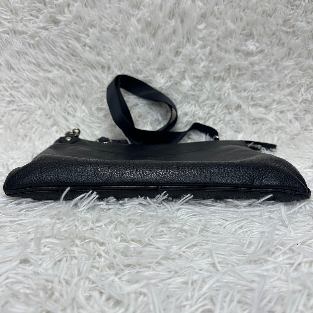 美品【SOMÈS】2way ショルダーバッグ 本革 レザー ロゴ型押し 日本製