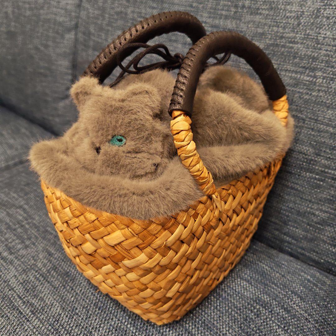 HAYNI ヘイニ 猫モチーフ かごバッグ タグなし新品