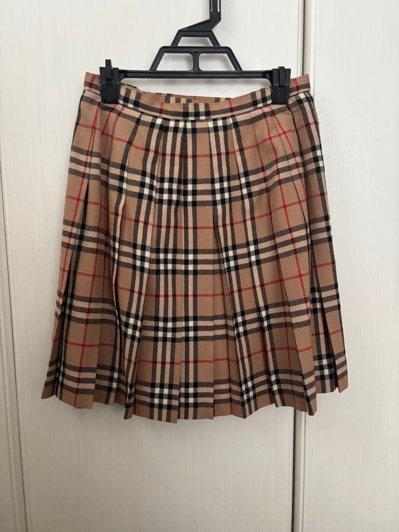 バーバリーブルーレーベル　チェック柄プリーツスカート