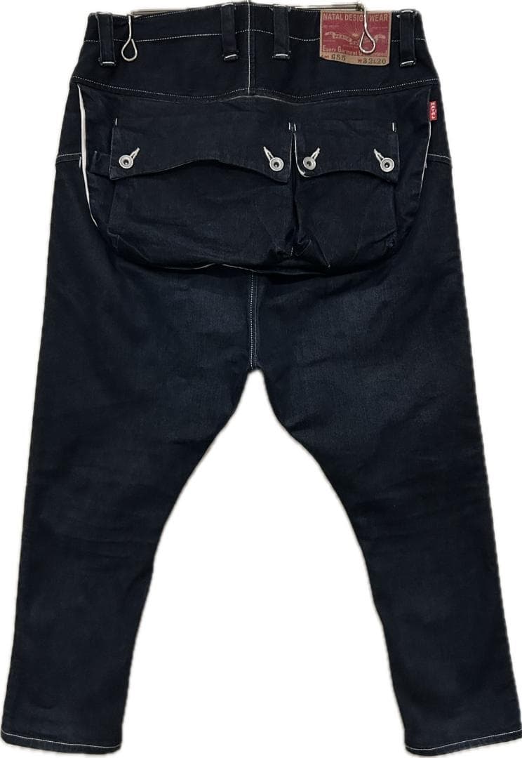 ＊ネイタルデザイン LotG55 フラップ サルエル デニムパンツ W32